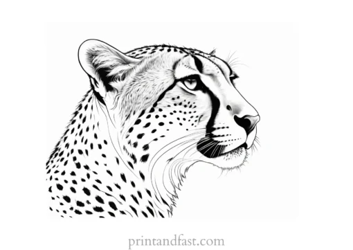 cheetah coloring page detailed