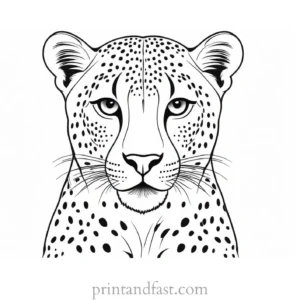 cheetah coloring page for kids