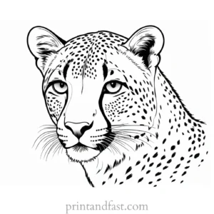 cheetah coloring page printable