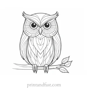 christmas owl coloring page