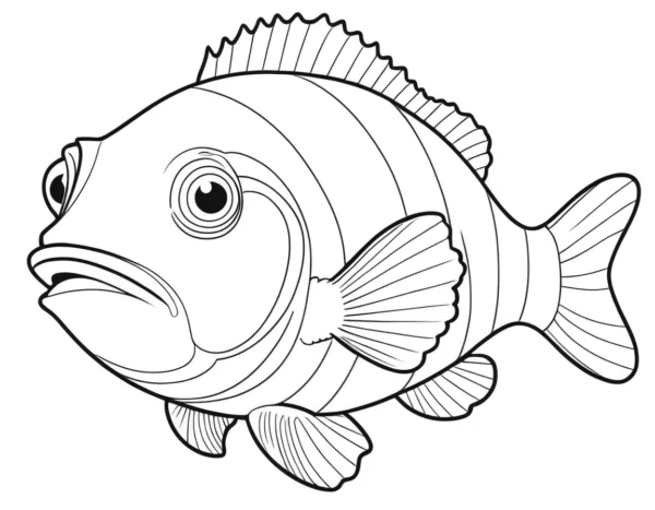 clown fish coloring page