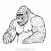 cool Gorilla Coloring Page