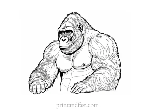 cool Gorilla Coloring Page