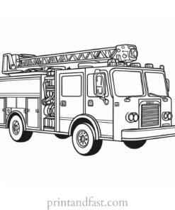 cool fire truck coloring page