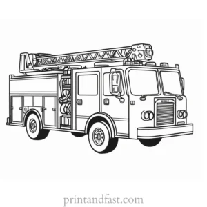 cool fire truck coloring page