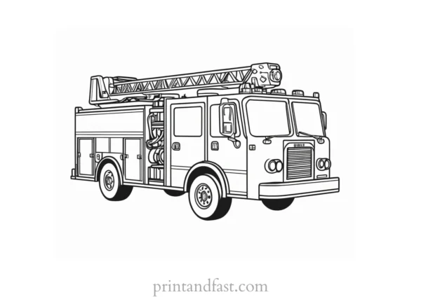 cool fire truck coloring page