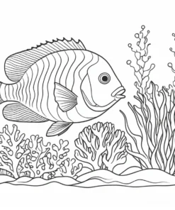 coral reef fish coloring page