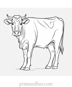 cow coloring page free