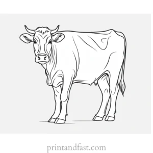 cow coloring page free