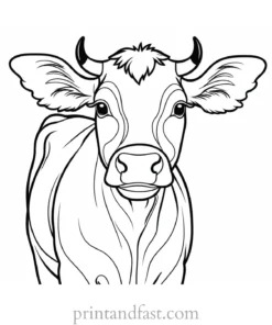 cow coloring page preschool