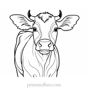 cow coloring page preschool