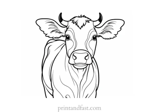 cow coloring page preschool