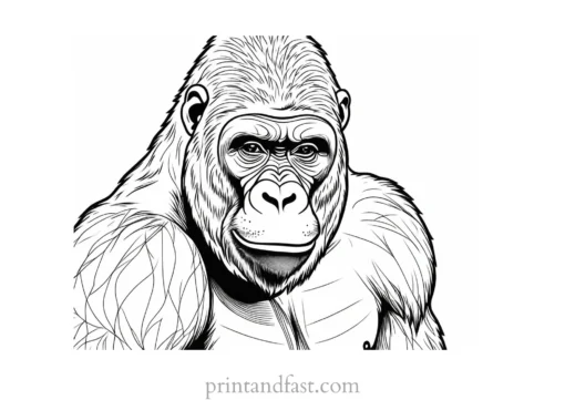 creative Gorilla Coloring Page