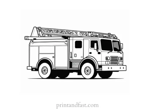 creative fire truck coloring page