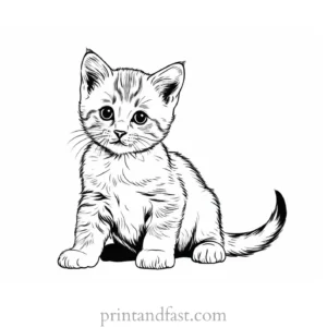 creative kitten coloring page