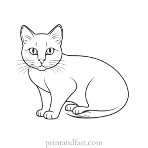 creative kitty coloring page