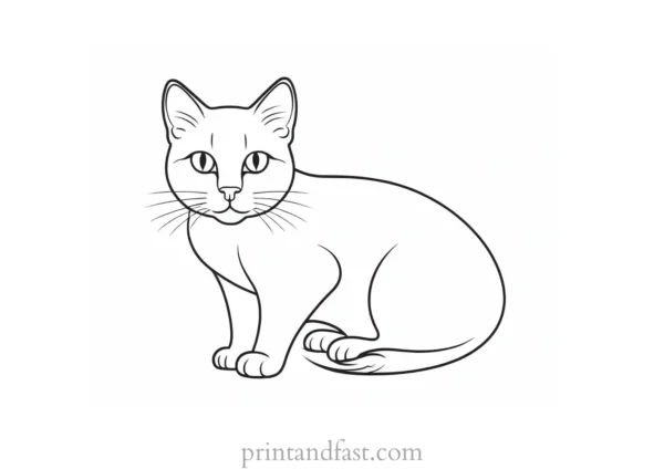 creative kitty coloring page