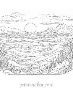 creative ocean coloring page