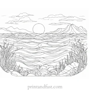 creative ocean coloring page