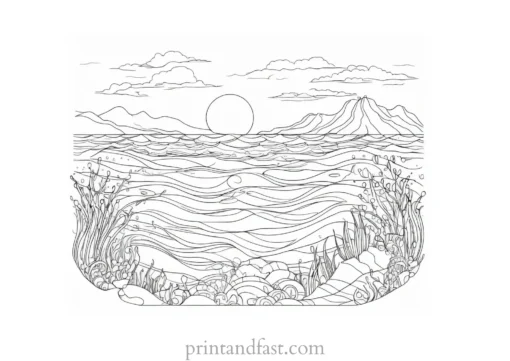 creative ocean coloring page