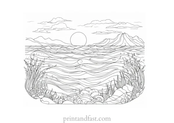 creative ocean coloring page