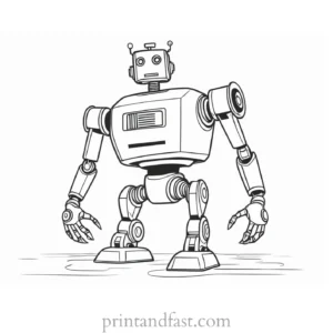 creative robot coloring page