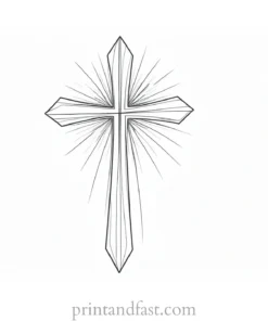 cross coloring page for Easter