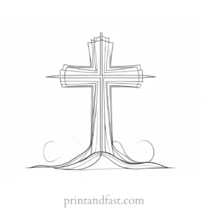 cross coloring page for Lent