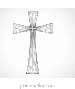 cross coloring page for adults