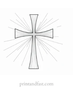 cross coloring page for kids