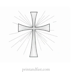 cross coloring page for kids