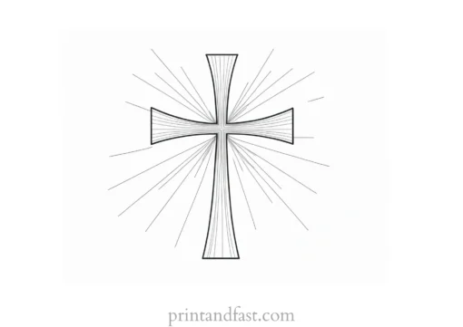 cross coloring page for kids