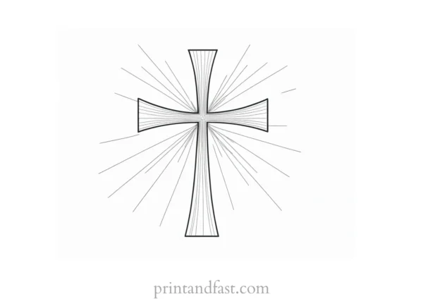 cross coloring page for kids