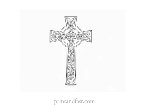 cross coloring page online