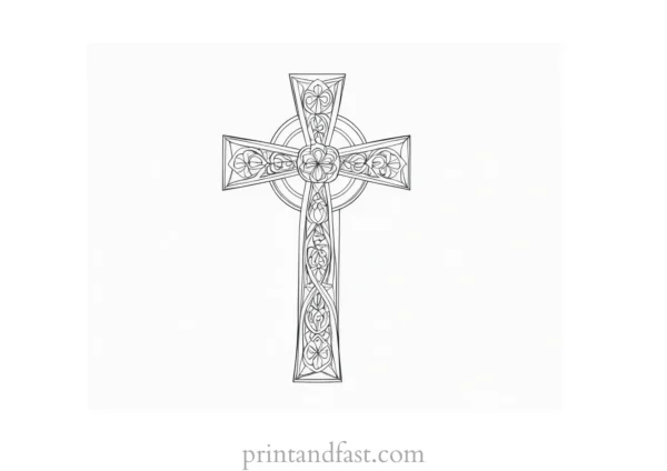 cross coloring page online