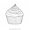 cupcake coloring page autumn