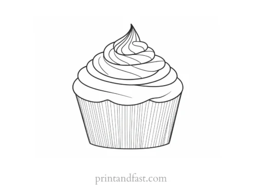 cupcake coloring page autumn