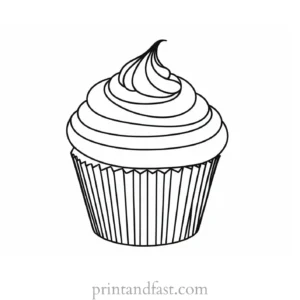 cupcake coloring page creative