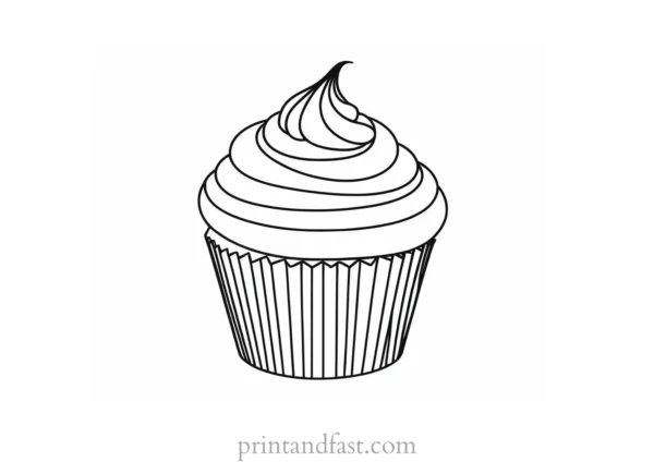 cupcake coloring page creative