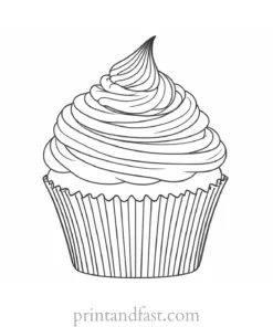 cupcake coloring page design