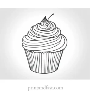 cupcake coloring page festive