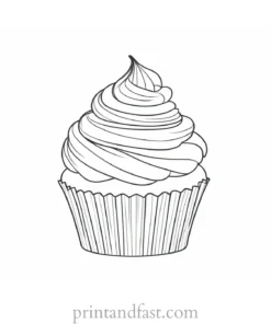 cupcake coloring page for adults