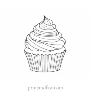 cupcake coloring page for adults