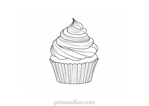 cupcake coloring page for adults