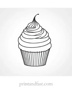 cupcake coloring page free