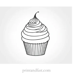 cupcake coloring page free