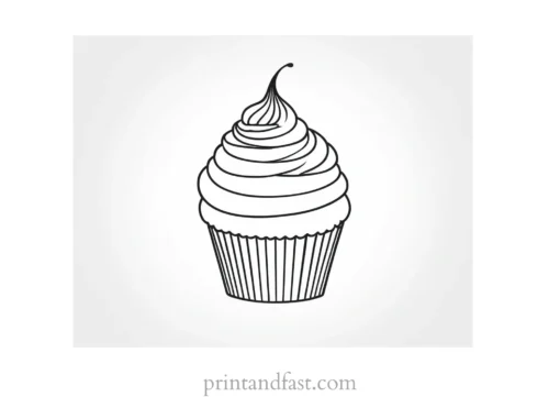 cupcake coloring page free