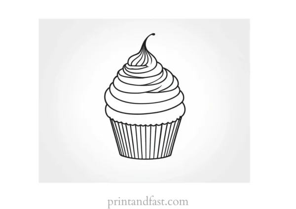 cupcake coloring page free