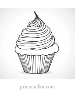 cupcake coloring page fun