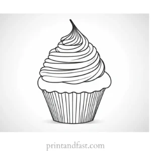 cupcake coloring page fun